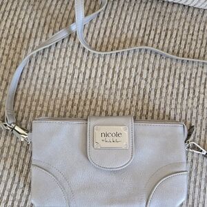 Nicole Miller Light Gray Crossbody Bag